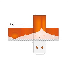 ocuklar iin hazr baby model maketi ablonu, paper craft model baby